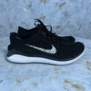 Nike Free RN Flyknit 2018 Women's Size 5 Running Shoes Black Athletic Sneakers